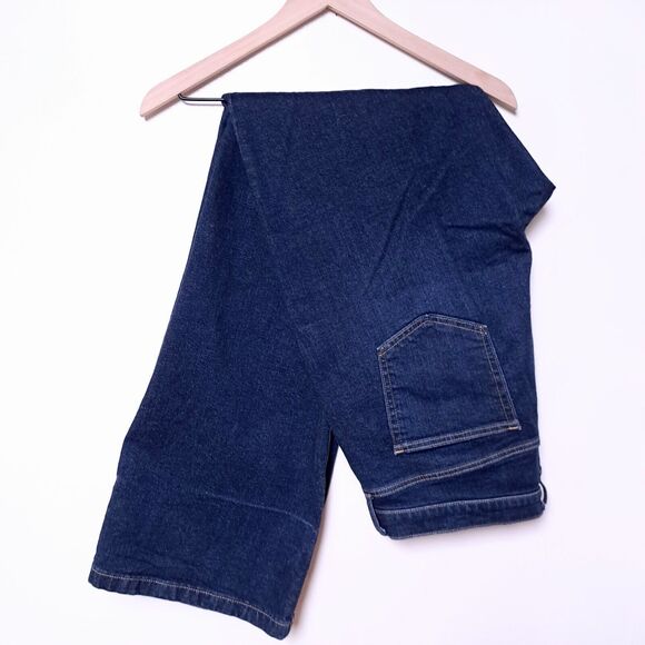 GAP 70s Flare Jeans High Rise Dark Wash Women’s 34 18T Tall Stretch Denim - Picture 1 of 12
